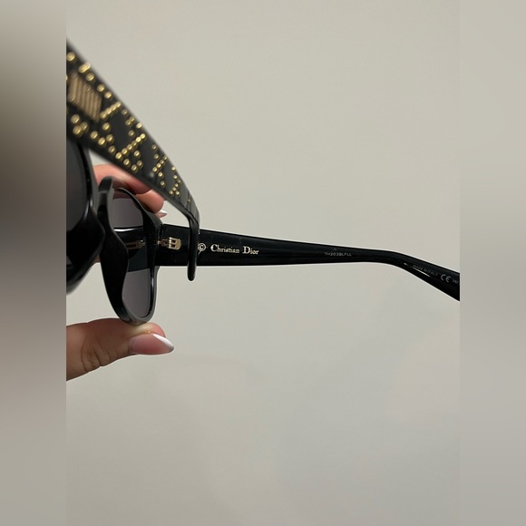Womens Christian Dior studded Sunglasses (large) with Dior Case - Picture 2 of 10